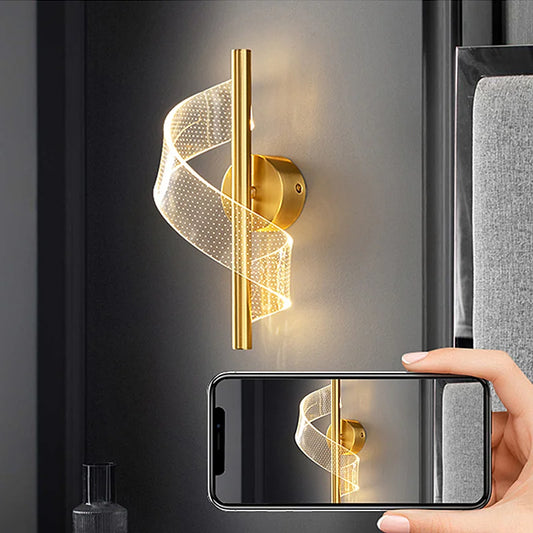 Nordic LED Wall Lamp Indoor Lighting For Bedroom Bedside Parlor Background Wall Light Modern Indoor Decoration Sconces