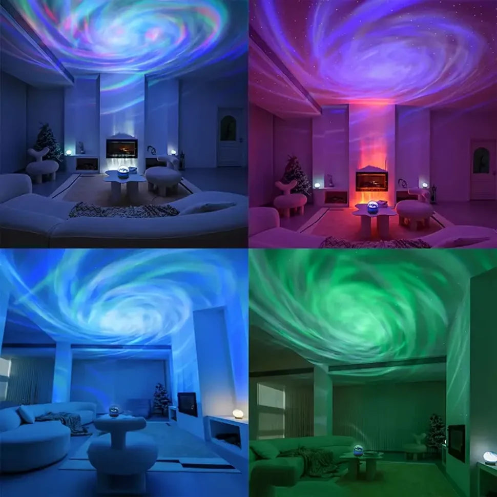 Galaxy Projector 3-in-1 Rgb Music Star Galaxy Movie Night Light with Bluetooth Speaker and White Noise Night Light Suitable for Children's Bedroom Birthday Gift/Player Room/Hard Decoration