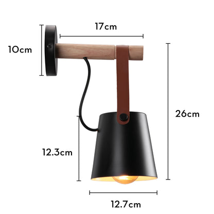 Nordic LED Wall Lamp Wood Creative Lighting Fixture Guest Room Balcony Staircase Sconce Bedroom Bedside Decor Light chandelier
