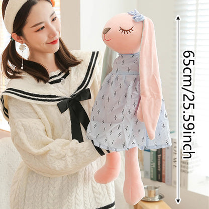 34/45/55cm Plush Rabbit Doll Cute Cartoon Plushies Throw Pillow Bunny Rabbit Stuffed Animal Toy for Baby