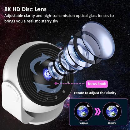 Bedroom Galaxy Projector Pro, Home Planetarium Projector Lamp Star Projector Pro Kids Adult Room Decoration with Timer Bluetooth