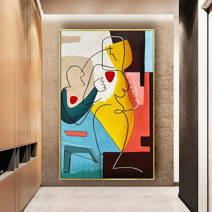 Scandinavian Classic Wall Art Handmade Abstract Color Texture HD Canvas Poster Print Home Bedroom Living Room Decoration