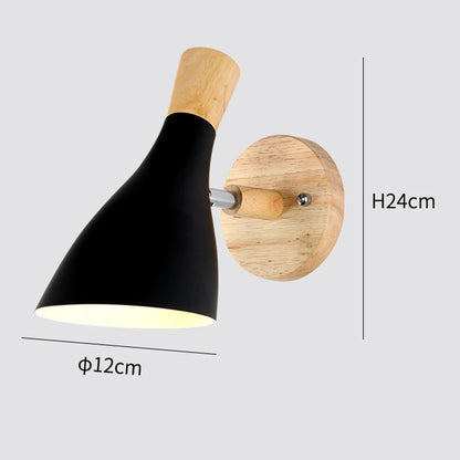 Nordic LED Wall Lamp Wood Creative Lighting Fixture Guest Room Balcony Staircase Sconce Bedroom Bedside Decor Light chandelier