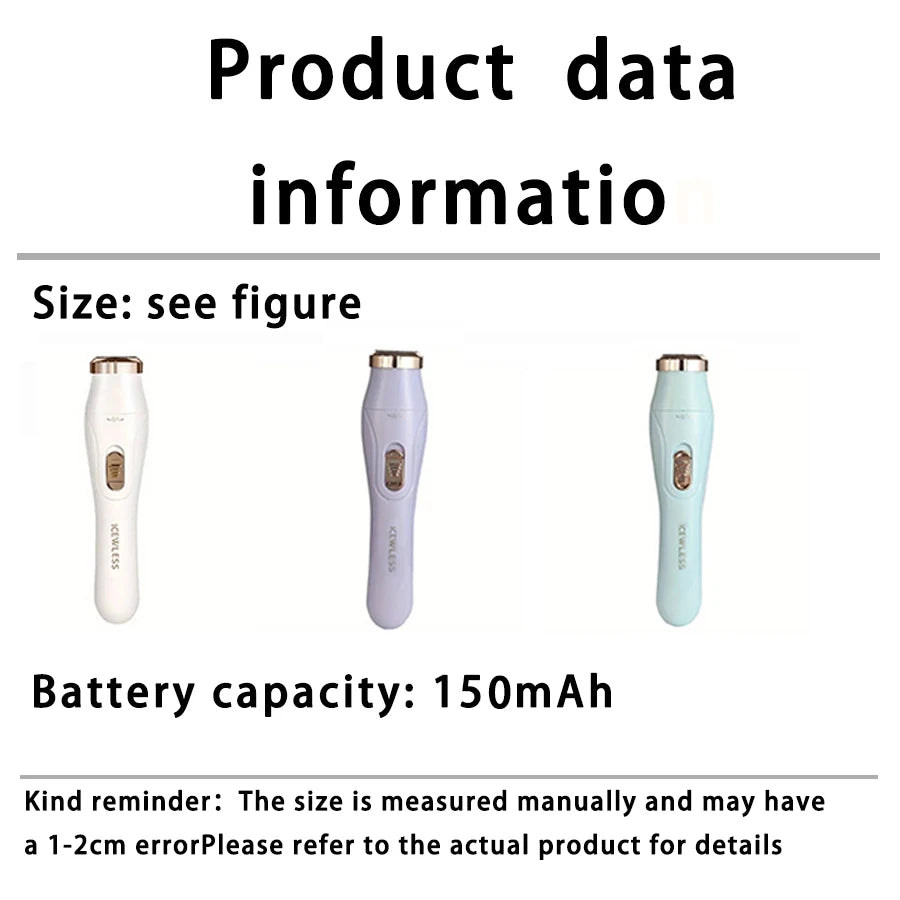 3-in-1 electric hair removal set, USB rechargeable nose hair trimmer, underarm, leg hair, nose hair removal device