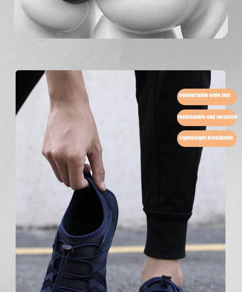 New Minimalist Shoes for Men Wide Toe Barefoot Casual Sneakers Women Mesh Breathable Unisex Sneakers Lightweight Walking Shoes