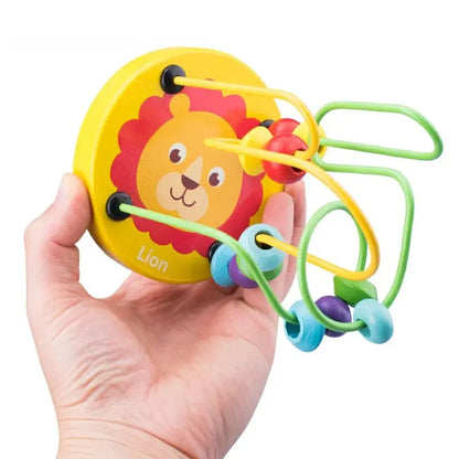 Colorful Wooden Roller Coaster Educational Circle Toy For Preschool Learning Bead Maze Toy Perfect Gift For Young Children