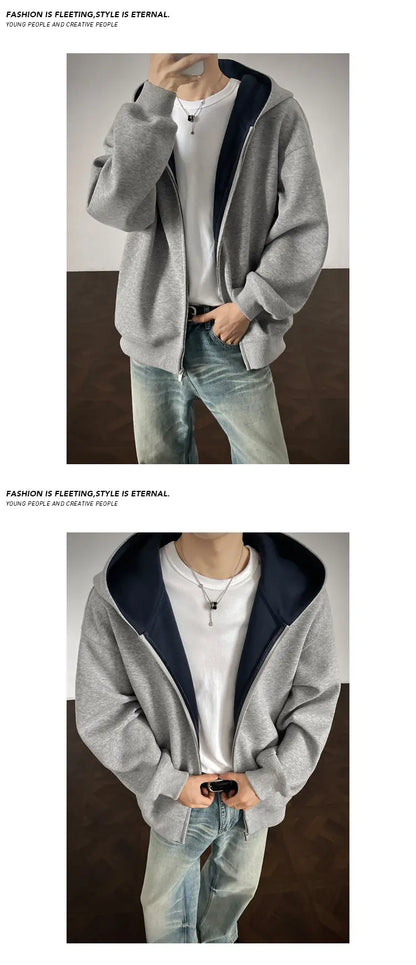 Plus Size Zip Up Hoodie for Men Women | Full Zipper Front Oversized Sweatshirt, Soft (M-5XL) | Casual Comfort Autumn Clothing