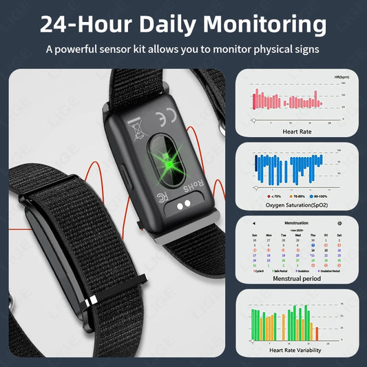 2026 Fitness Tracker Smart Bracelet Pedometer No Screen Breathable Sport Wristband Call Reminder Heart Rate Monitor Smartwatch