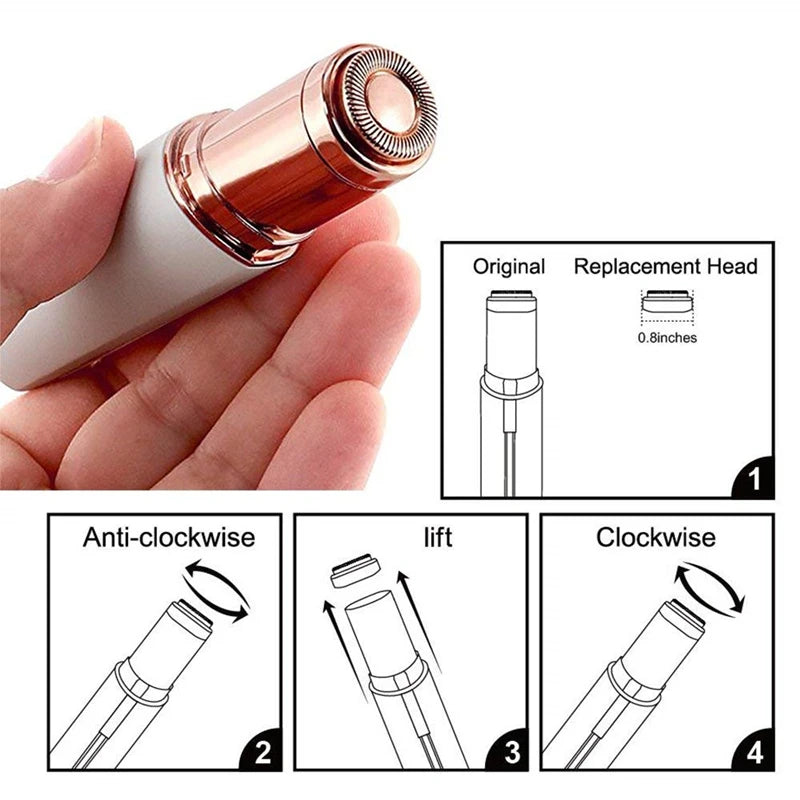 Lipstick Shaped Electric Hair Removal Device Women S Facial Hair Removal Instrument Portable Full Body Water Wash Shaving Device