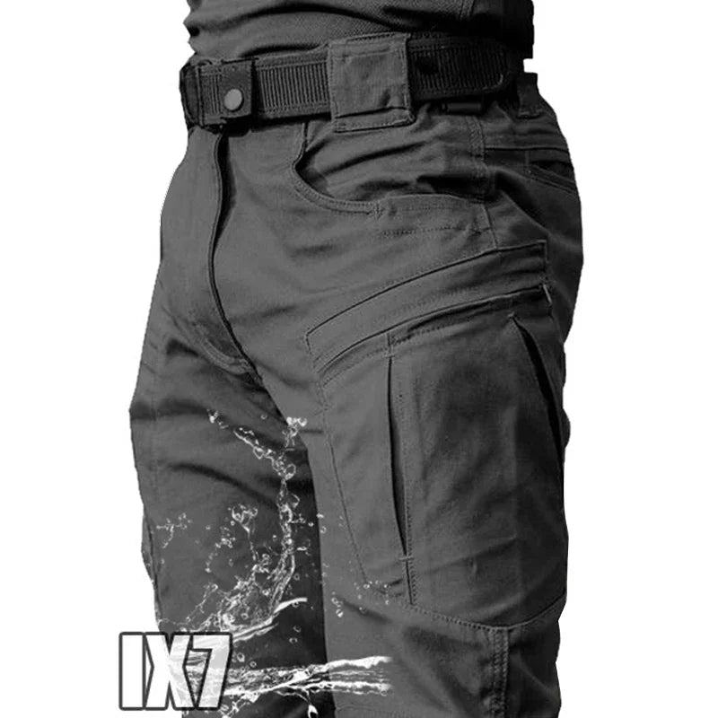 Mens Cargo Pants Multi Pocket Casual Training Pants Waterproof Wear Resistant City Work Trousers Outdoor Overalls Bottoms