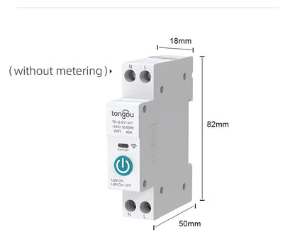 Tuya WiFi Smart Circuit Breaker 1P 63A DIN Rail for Smart Home Wireless Remote Control WiFi Switch by APP TONGOU Free Shipping