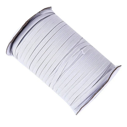 5yards/Lot 3/6/8/10/12mm White/Black High Elastic Sewing Elastic Band Fiat Rubber Band Waist Band Stretch Rope Elastic Ribbon