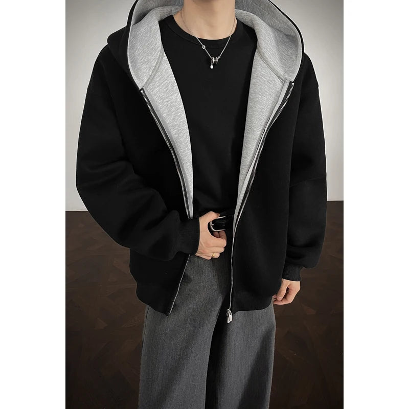 Plus Size Zip Up Hoodie for Men Women | Full Zipper Front Oversized Sweatshirt, Soft (M-5XL) | Casual Comfort Autumn Clothing