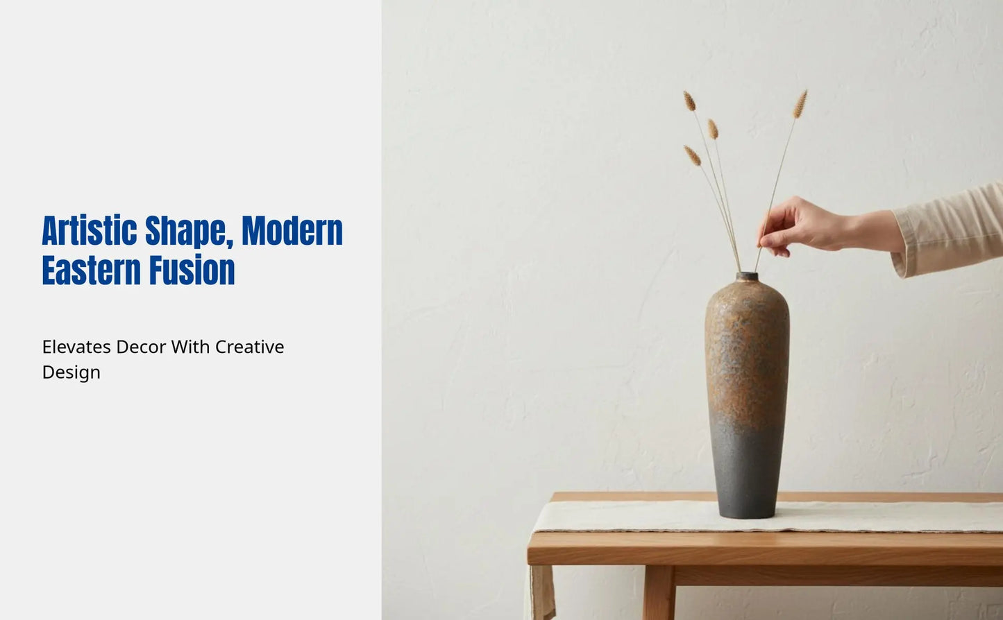 Ceramic Vase, Modern Creative Mini Flower Vessel, Desktop Home Decor, Rustic Pottery Glaze Finish, Oriental design