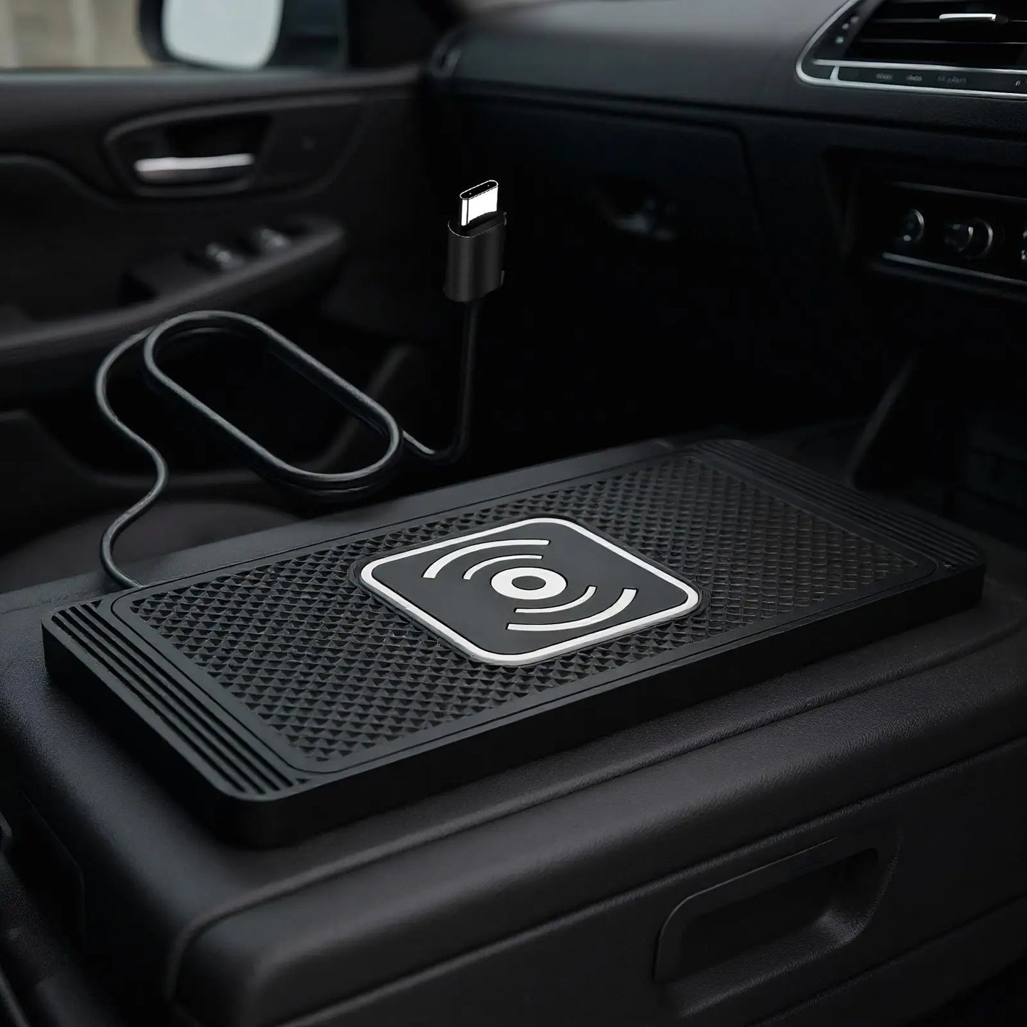 Car Wireless Charging Pad 15W Wireless Auto Phone Charger Pad Automatic Sensing Charging Mat Non-Slip Silicone mat For Phone