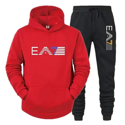 Men's Tracksuit Set: Stylish, Comfortable, and Casual - Autumn/Winter Men's Sportswear Set with Jacket and Pants (Two-Piece Set)