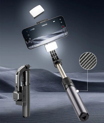 Cellphone Gimbal Stabilizer for Smartphone Mobile 1-Axis Anti Shake Selfie Stick Handheld Video Tripod Phone Holder for iPhone