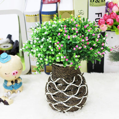 Artificial Plant Vivid Realistic Appearance Photo Props Home Decoration Fake Greenery Grass Ivy Leaf Wreath Silk For Living Room