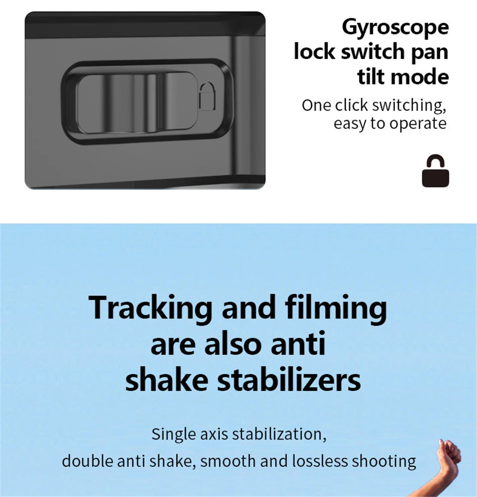 FANGTUOSI 2026 NEW Foldable Smartphone Handheld Gimbal Cellphone Video Record Vlog Stabilizer for iPhone 14 Xiaomi Huawei