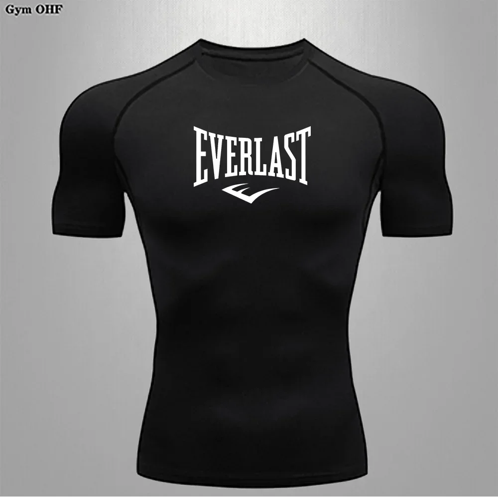 Men's slim fit T-shirt with heat dissipation tight fitting skin friendly sports compression fitness T-shirt quick drying top