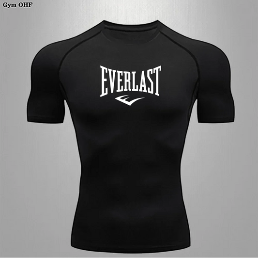 Men's slim fit T-shirt with heat dissipation tight fitting skin friendly sports compression fitness T-shirt quick drying top