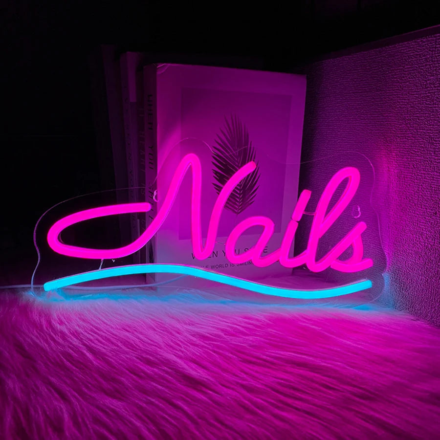 Beauty Salon Led Neon Sign, Used For Wall Decor, Usb Powered, Used For Beauty Salons, Nail Shops, Dressing Room Wall Lamps.