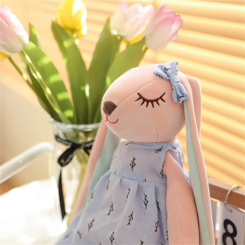 34/45/55cm Plush Rabbit Doll Cute Cartoon Plushies Throw Pillow Bunny Rabbit Stuffed Animal Toy for Baby