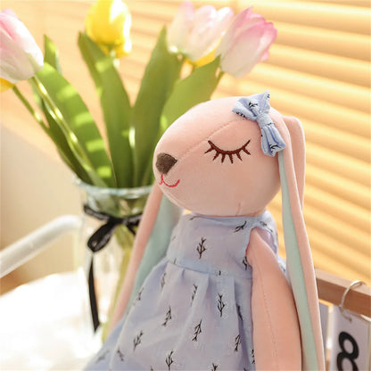 34/45/55cm Plush Rabbit Doll Cute Cartoon Plushies Throw Pillow Bunny Rabbit Stuffed Animal Toy for Baby