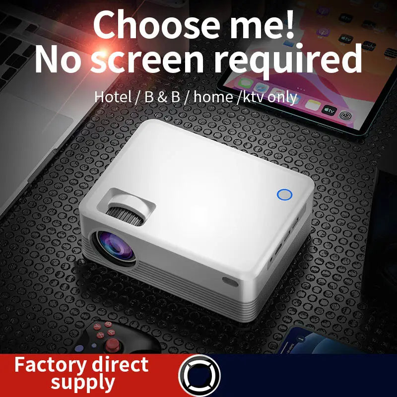 Mini Portable Projector with Wifi and Bluetooth, Native 1080P Full HD Smart Projector , 300 ANSI, Compatible with Smartphone