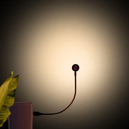 Sunset Lamp USB Rainbow Projector Atmosphere Night Light Home Decoration Photography Lighting Coffee Shop Wall Decor Lamp