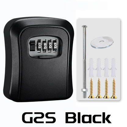 Wall Mount Key Lock Box 4 Digit Password Code Security Lock No Key for Home Office Key Safe Secret Storage Box Organizer
