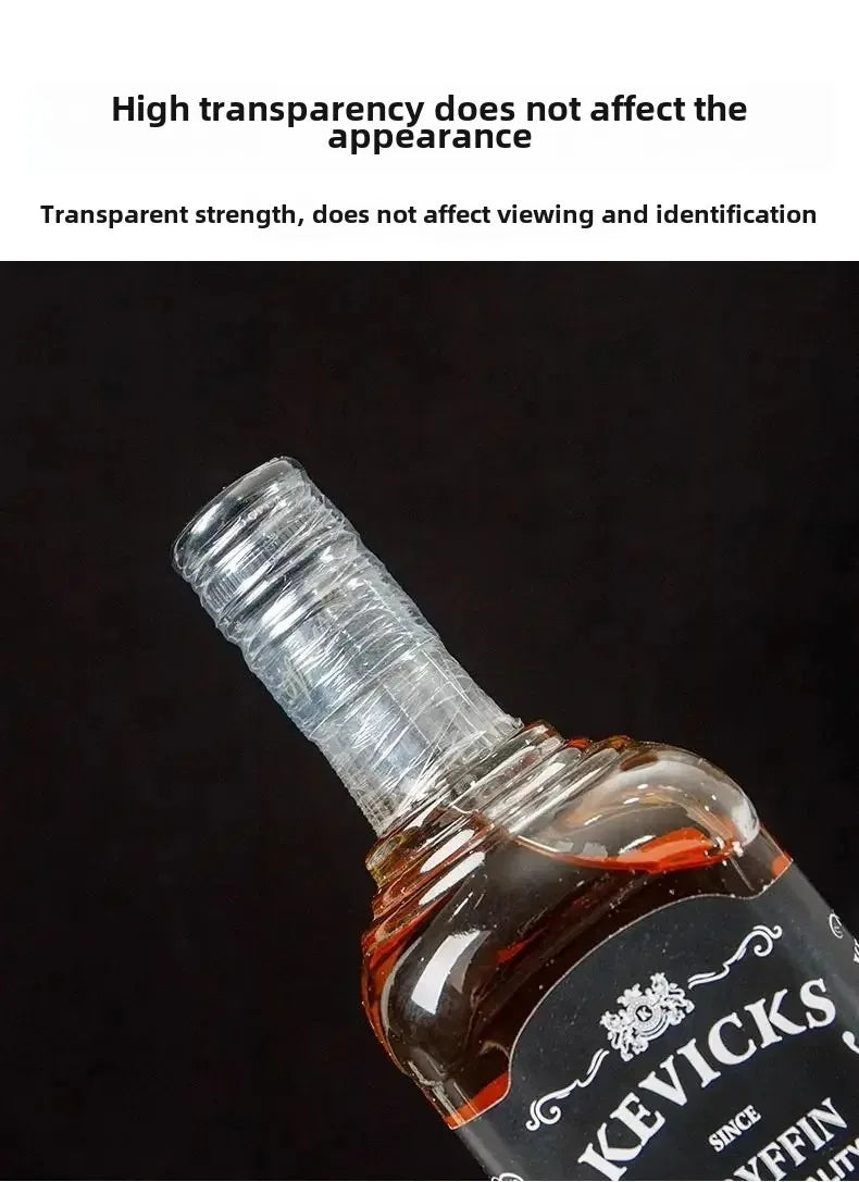 1pc 3cmx1500/6500cm  Leak-Proof Stretchable Wine/Liquor Bottle Seal - Anti-Evaporation, Anti-Aging White Film for Secure Storage