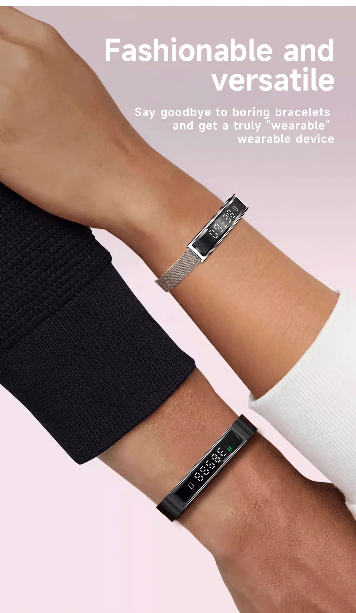 New Sport Fitness Tracker Smart Bracelet Heart Rate Blood Oxygen Monitor Pedometer Call Reminder Smartwatch Band for Men Women