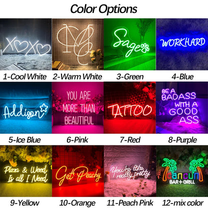 LED Neon Light Sign Number 18 Neon Wall Letters Lights Night Lamp for Room Holiday Party Decor Birthday Christmas Gift Signs