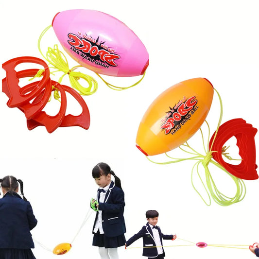Hand pulled ball pulling force through elasticity fast shuttle ball training arm strength exercise outdoor games children's toys