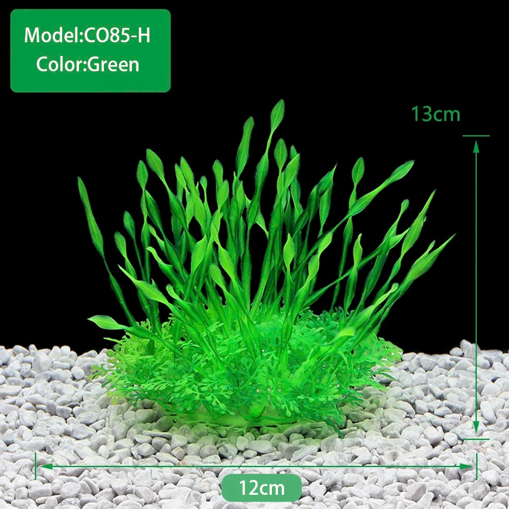 Artificial Underwater Plastic Plants Aquarium Fish Tank Aquatic Fake Shrub Green Weeds Water Grass Viewing Simulation Decoration