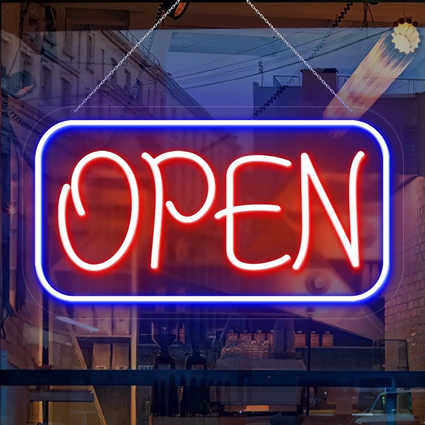 Open LED Neon Sign For Business Neon Lights Open Sign Led Wall Decor Neon Led Signs Adjustable Brightness Bar Salon Stores Hotel