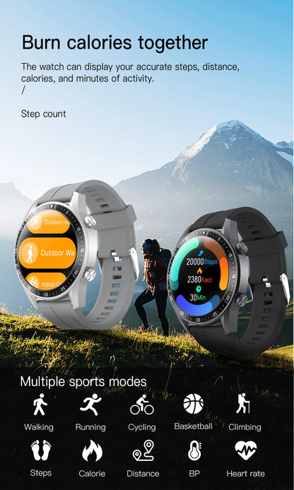 Smart Watch for Men Outdoor Activities Fitness Tracker Sport Watch with Calorie Step Counter Heart Rate Blood Pressure Monitor