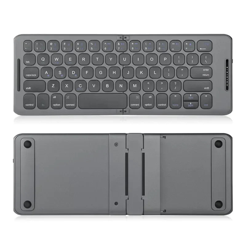 Foldable Bluetooth Keyboard USB Type C for Windows Android IOS for iPad Computer Tablet PC Phones Mice Key Board 3-Device Sync