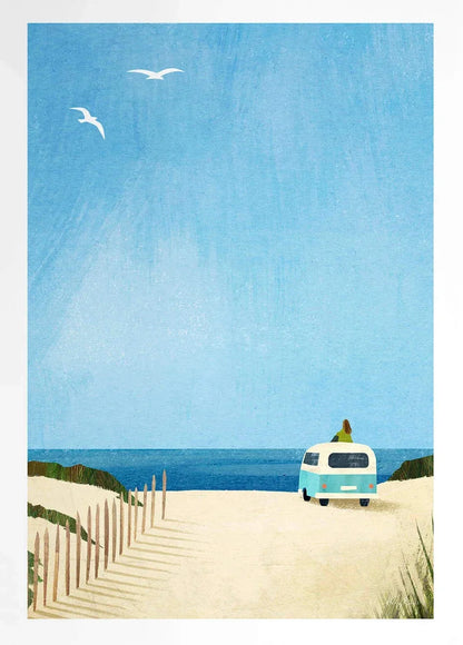Canvas Painting Wall Art Picture Simple Outdoor Summer Beach Scenery Poster Sunset Surfers Swimming Ocean Living Room Home Decor