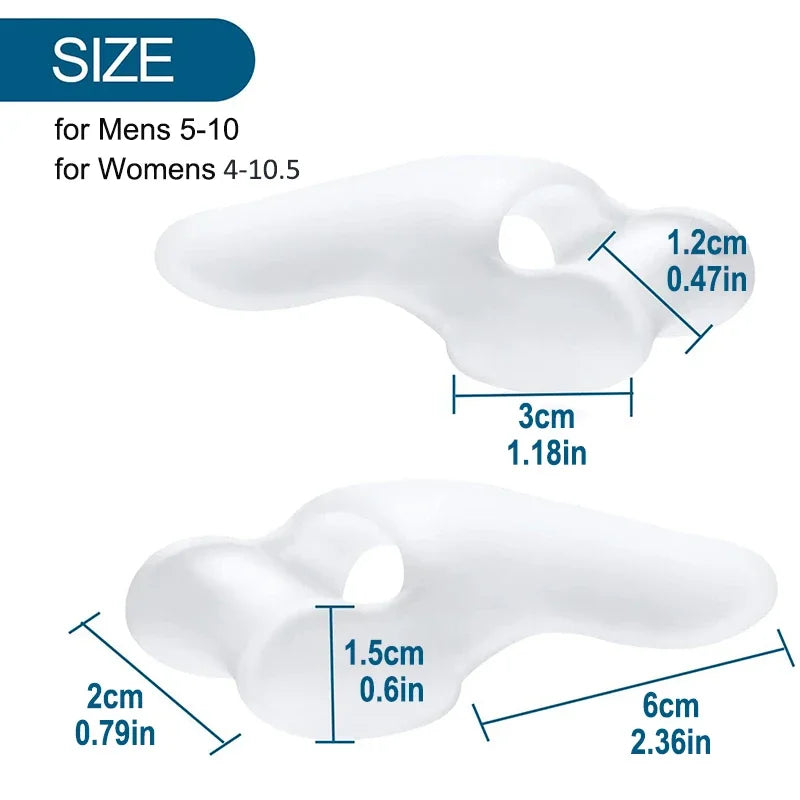 Get Relief from Bunions with 2pcs Soft Big Toe Corrector - Perfect for Night and Home Use, Long-term Comfort