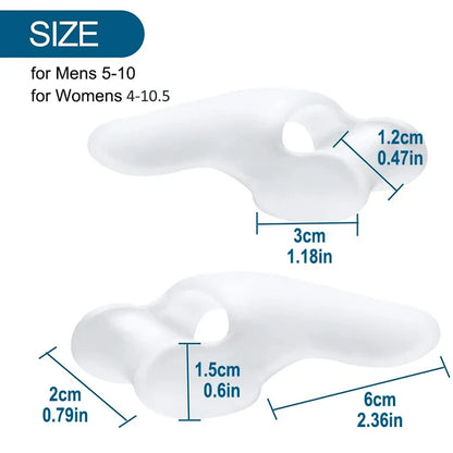 Get Relief from Bunions with 2pcs Soft Big Toe Corrector - Perfect for Night and Home Use, Long-term Comfort