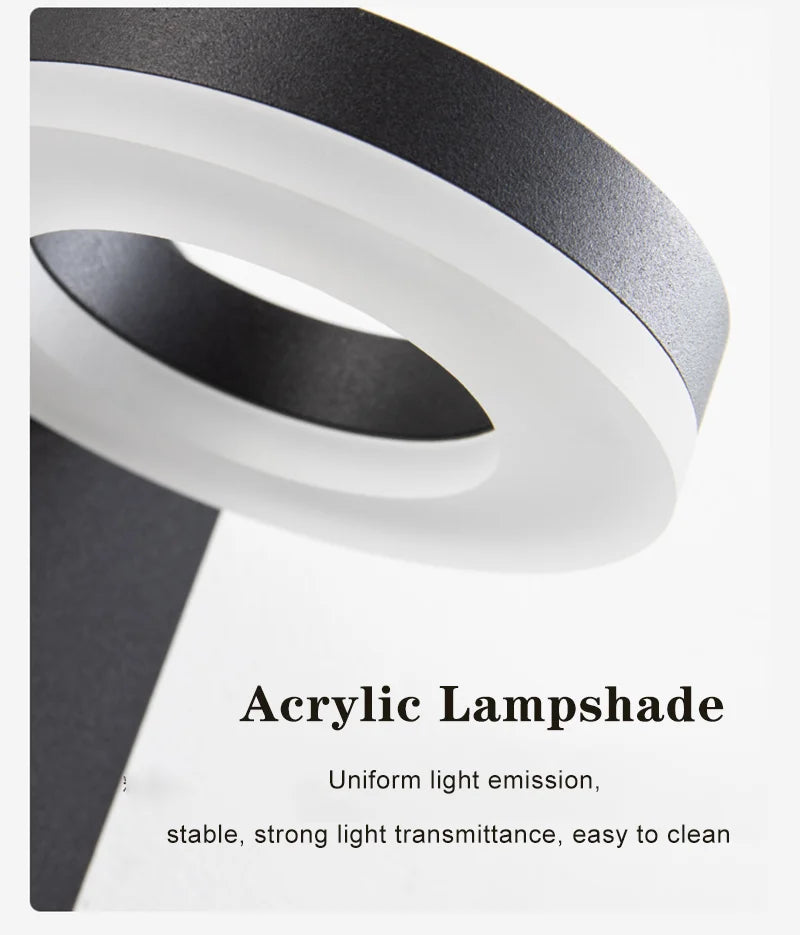 Nordic 12W LED Wall Light With USB Fast Charging  Modern Free Rotation Angle Wall Sconces for Bedroom Living Room Bedside