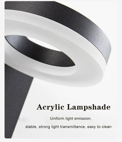 Nordic 12W LED Wall Light With USB Fast Charging  Modern Free Rotation Angle Wall Sconces for Bedroom Living Room Bedside