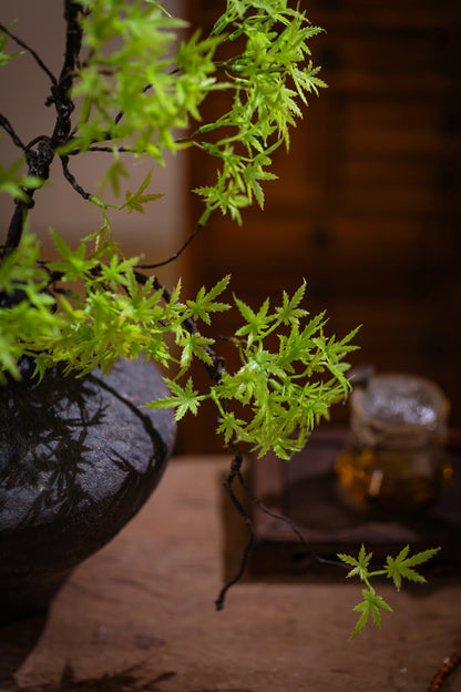 Artificial Green Plants To Welcome Guests Pine Maple Leaves Fake Flower New Chinese Style Simulated  Bonsai Flower Decorations
