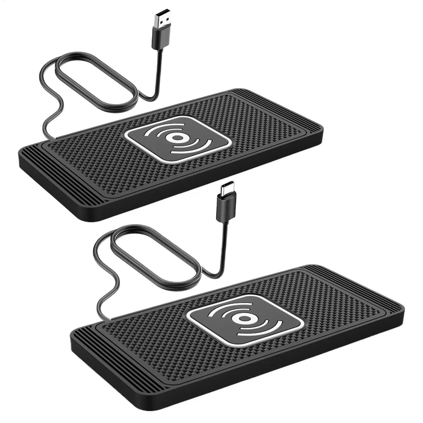 Car Wireless Charging Pad 15W Wireless Auto Phone Charger Pad Automatic Sensing Charging Mat Non-Slip Silicone mat For Phone