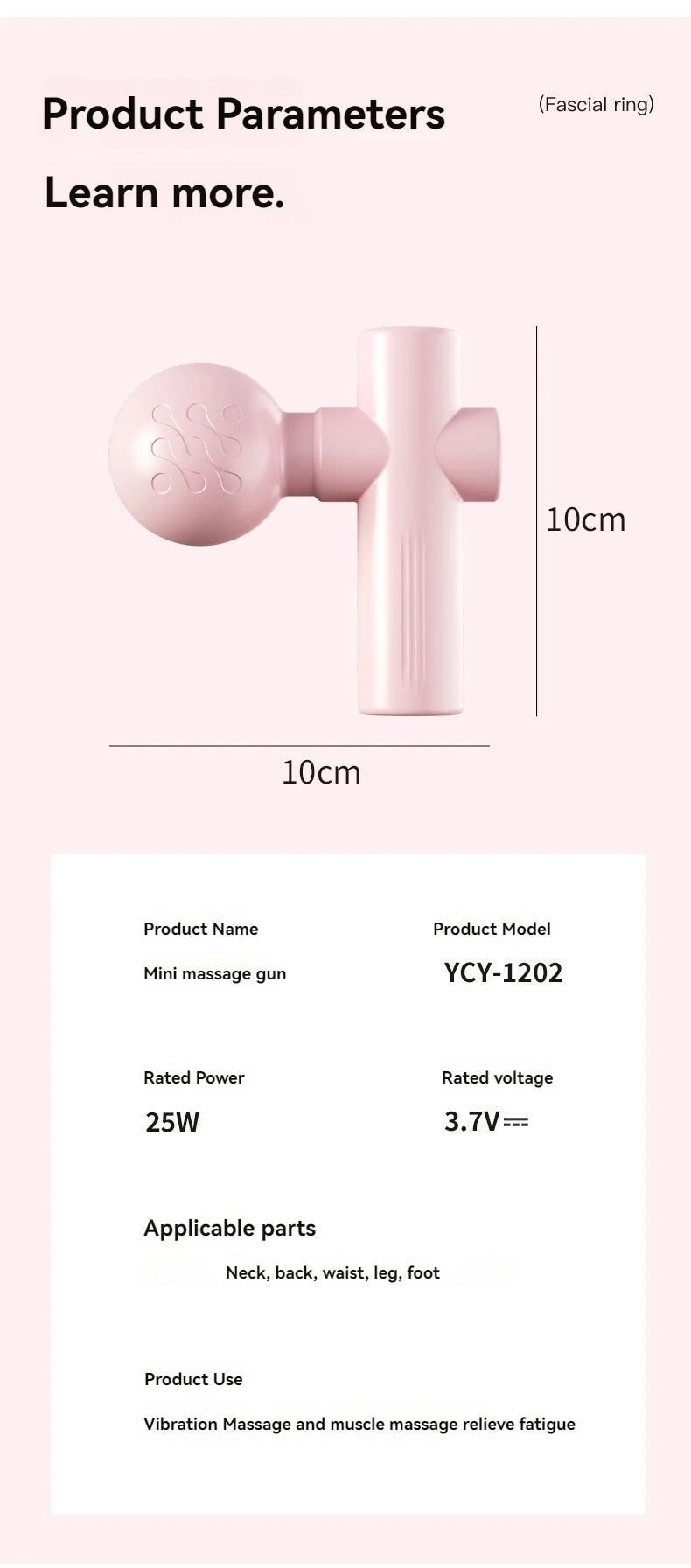 2025 New USB Mini Massage Gun Fascia Machine Muscle Relaxation Vibrating Gun Rod Massage Fitness Equipment Neck Grab Fascia Gun