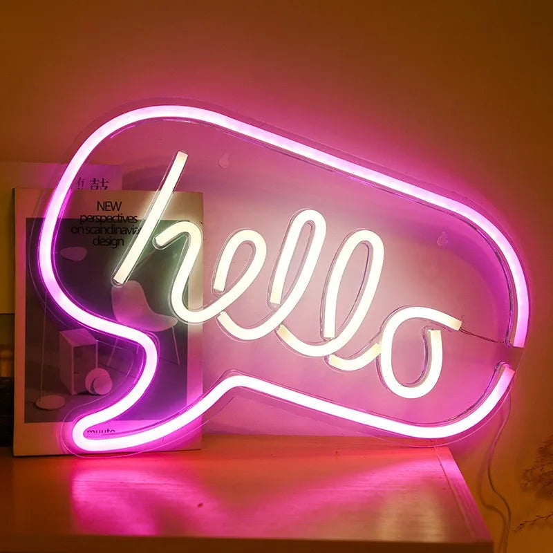 LED Neon Signs Acrylic Custom Neon Sign Kids Name Birthday Logo Personalized Family Home Wedding Wall Decor LED Lights Gifts