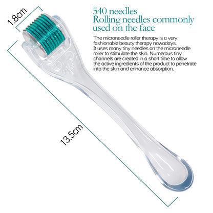 1Pcs Derma Roller 0.2/0.25/0.3mm for Hair Beard Grow Titanium 540 Microneedles Cosmetic Beauty Facial Device for Women and Man