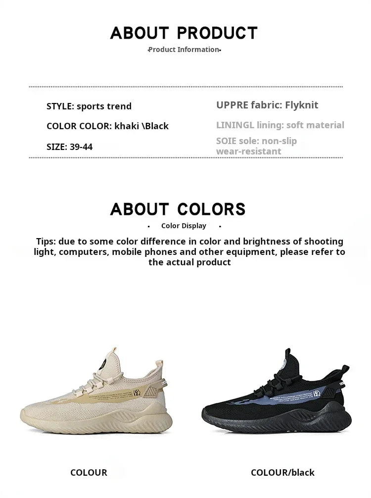 Men Sneakers 2026 Men Tennis Shoes New Fashion Spring and Summer Leisure Walking and Running Breathable Flat Bottom Gym Sports